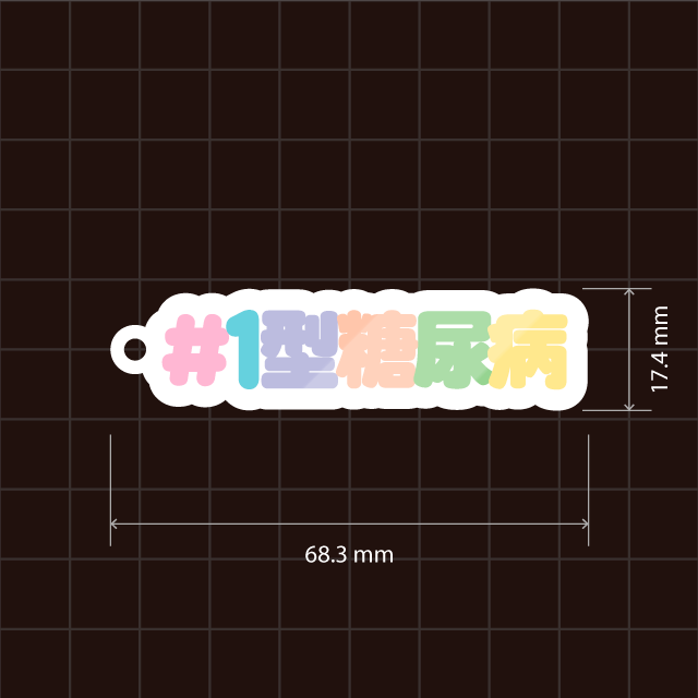 Type1Diabetes ・T1D・1型糖尿病キーホルダー