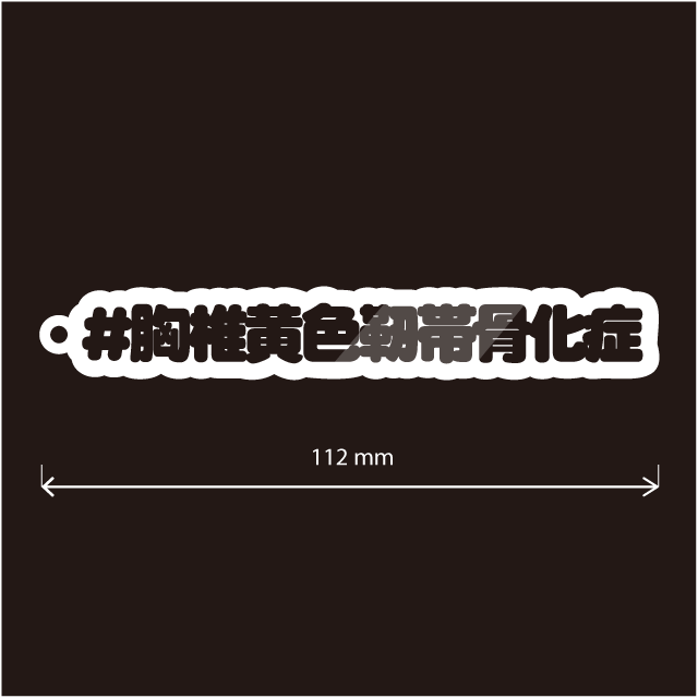 胸椎黄色靱帯骨化症とOYLキーホルダー