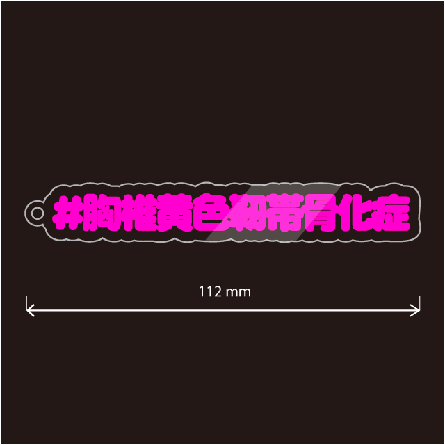 胸椎黄色靱帯骨化症とOYLキーホルダー