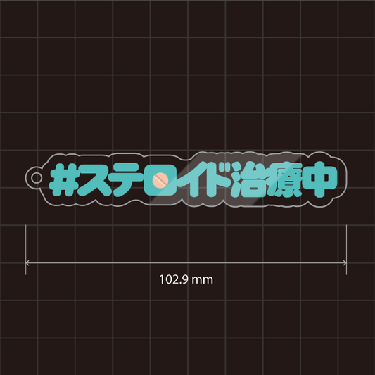 #ステロイド治療中 キーホルダー