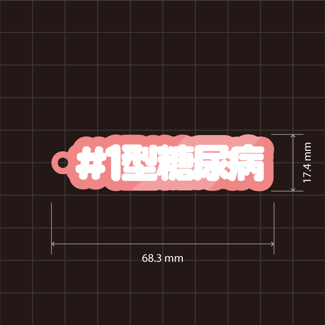 Type1Diabetes ・T１D・１型糖尿病キーホルダー